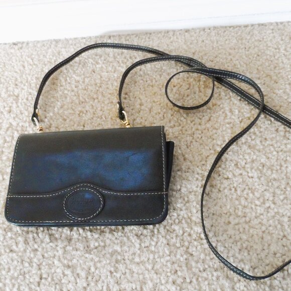 Rochelier Wallet Genuine Leather Straplet Black Card Holder Change Pocket Zipper - Picture 3 of 15